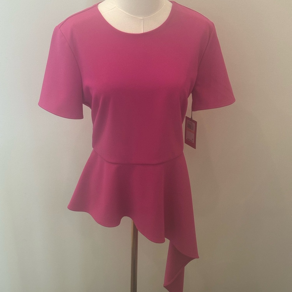 Hot Pink Asymmetrical Vince Camino Top -Size S -NWT